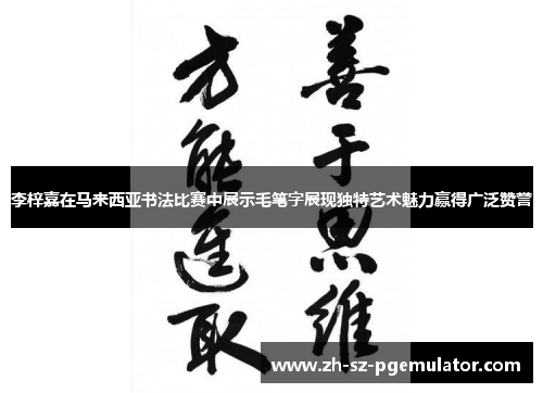 李梓嘉在马来西亚书法比赛中展示毛笔字展现独特艺术魅力赢得广泛赞誉 李梓嘉在马来西亚书法比赛中展示毛笔字展现独特艺术魅力赢得广泛赞誉